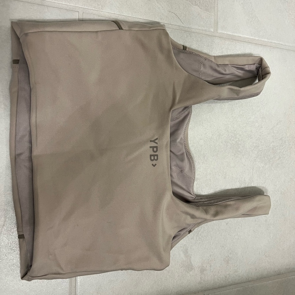 Abercrombie Fitch YPB squareneck slim tank oat color